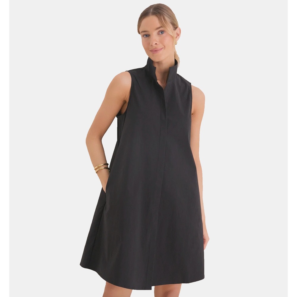 Tuckernuck Black Sleeveless Charlie Dress XS Cotton Spandex Preppy *Runs Large